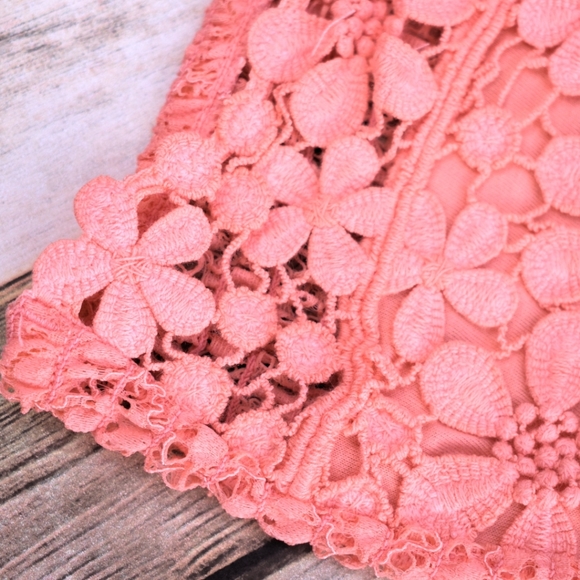 Last 1! FP Miss Dazie Floral Lace Bralette Coral - Picture 4 of 8